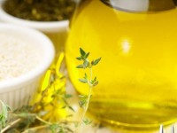 extra virgin olive oil and herbs